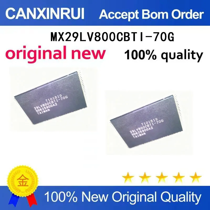 

(5-100 Pieces) New stock MX29LV800CBTI-70G 29LV800CBTI-70G TSOP48