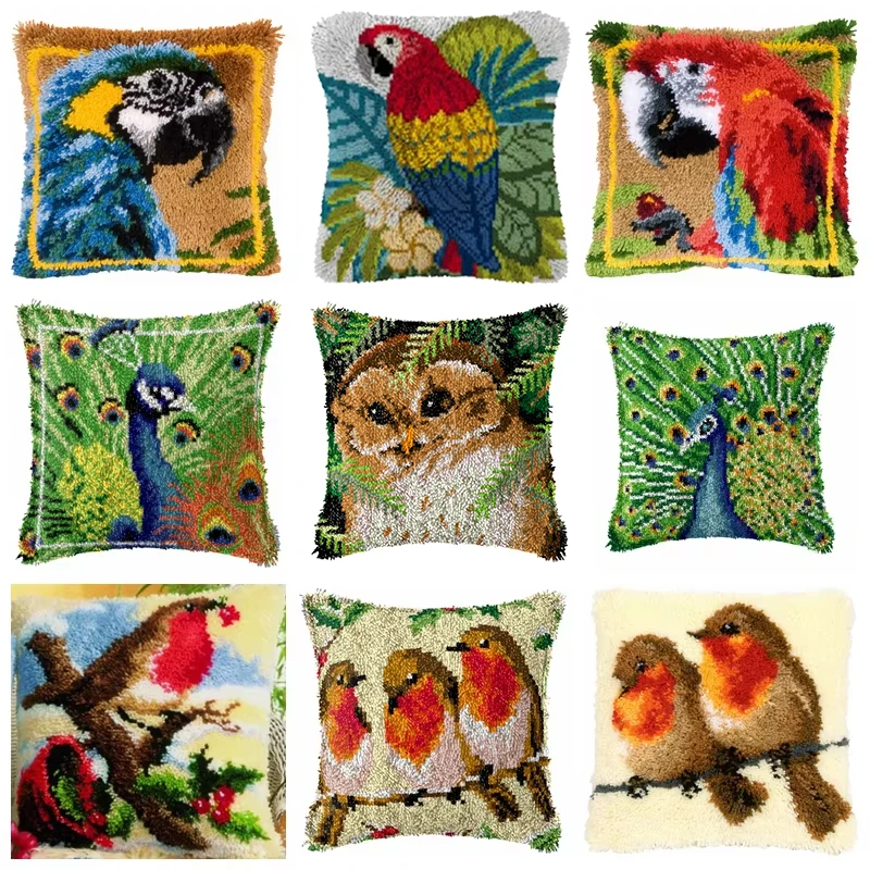 

Пуговицы с изображением животных Smyrna, ковер, пластиковая сетка для изготовления сумок, наборы крючков с защелкой для птиц, коврики, набор для вышивания крестиком, подушка