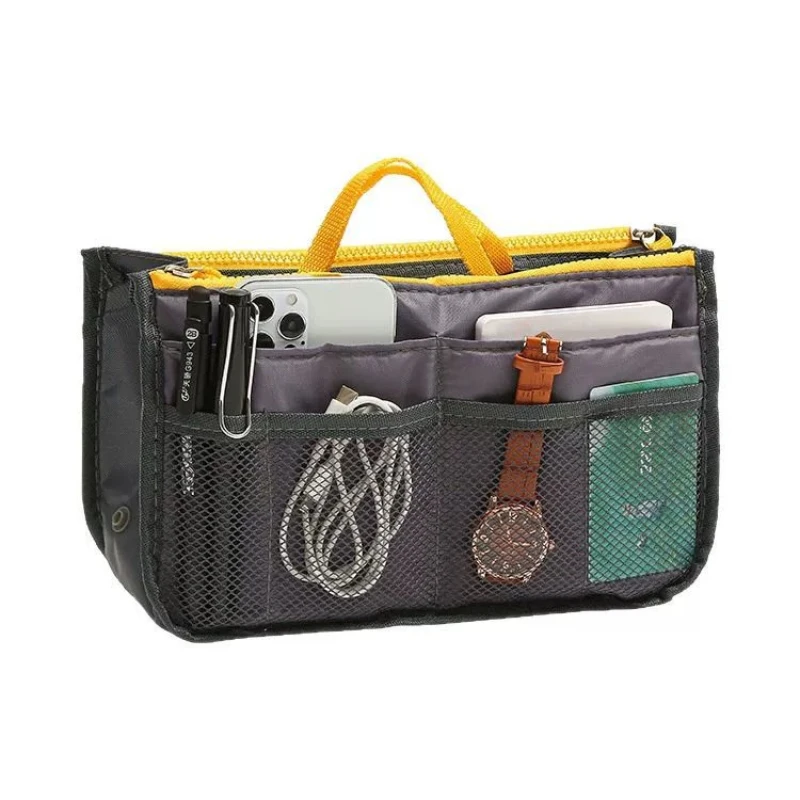 Large Capacity Travel Makeup & Toiletry Bag, Double Zipper Cosmetic Organizer, Portable Bag-in-Bag Storage Pouch