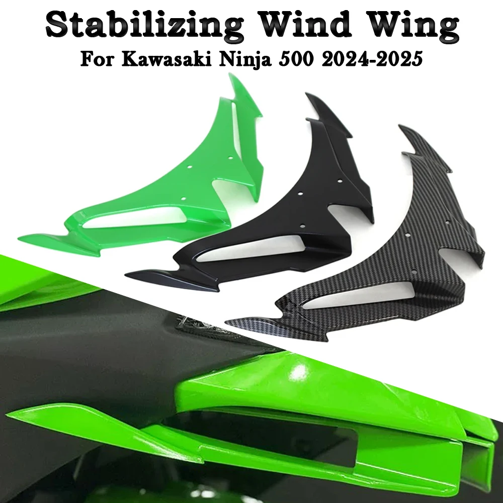 

For Kawasaki Ninja 500 2024-2025 Motorcycle Lower Lip Bird Beak Fixed Wind Wing Aerodynamic Spoiler Winglet Front Trim Fitting