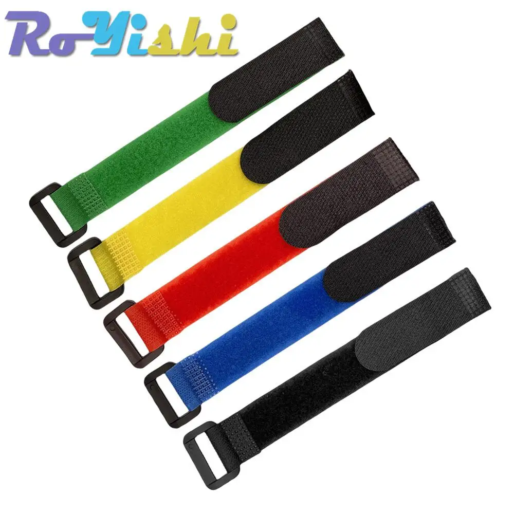 10Pcs/Pack Cable Ties Straps Sticks Fastening Securing Wire Cord Organizer Fastener Reusable Hook and Loop Magic Tape