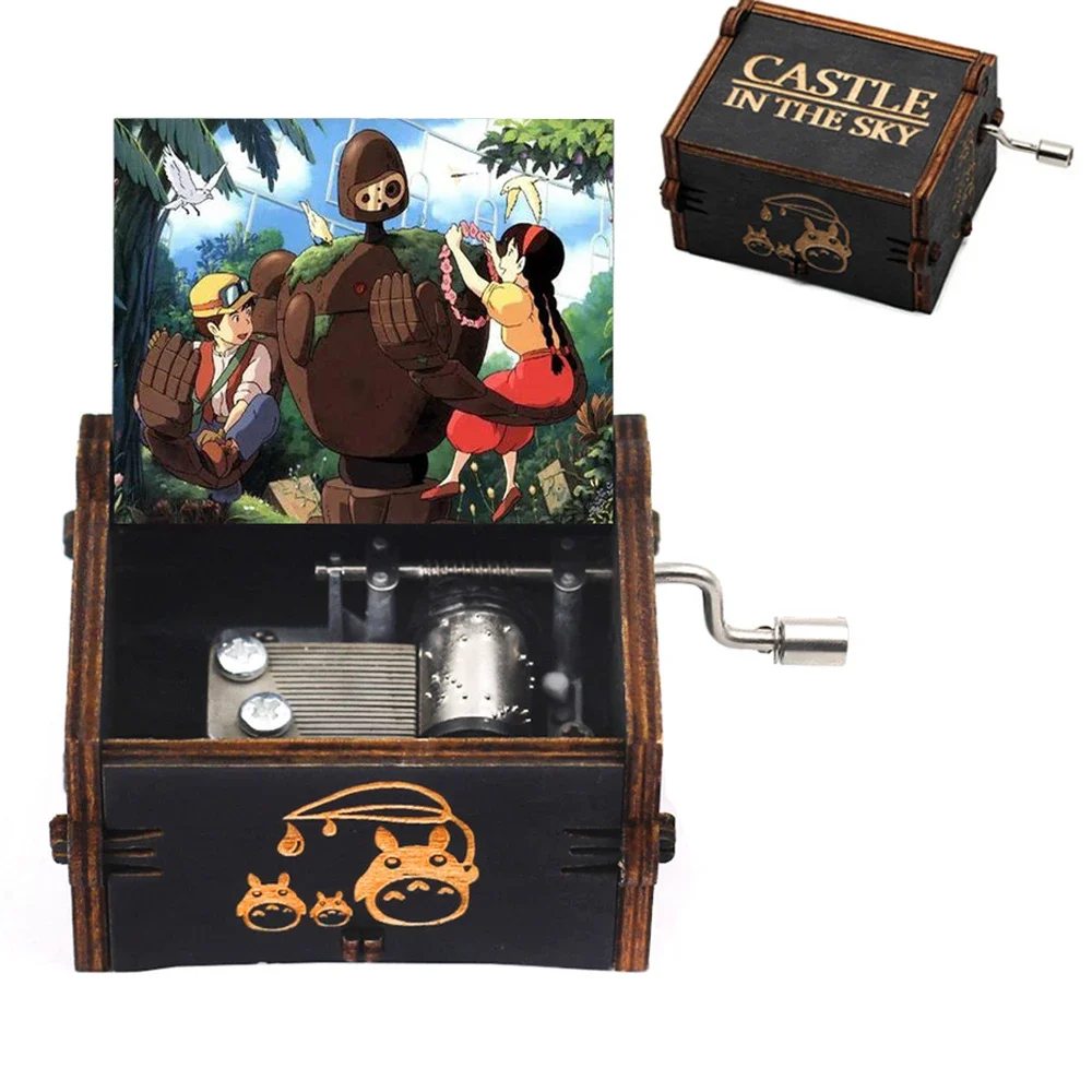 NWE Friends Hand-cranked Music Box Music Composition Classical Hand-cranked Music Box Retro Wooden Music Box Friend Gift