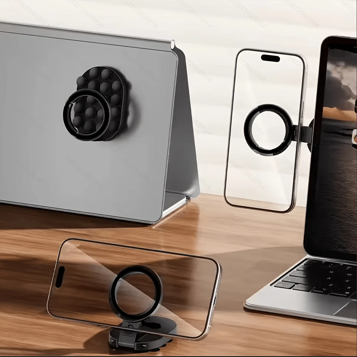 

Rotatable Magnetic Phone Holder, Dual-use Suction & Wall Mount, Foldable Desktop Stand Ideal for Video Shots