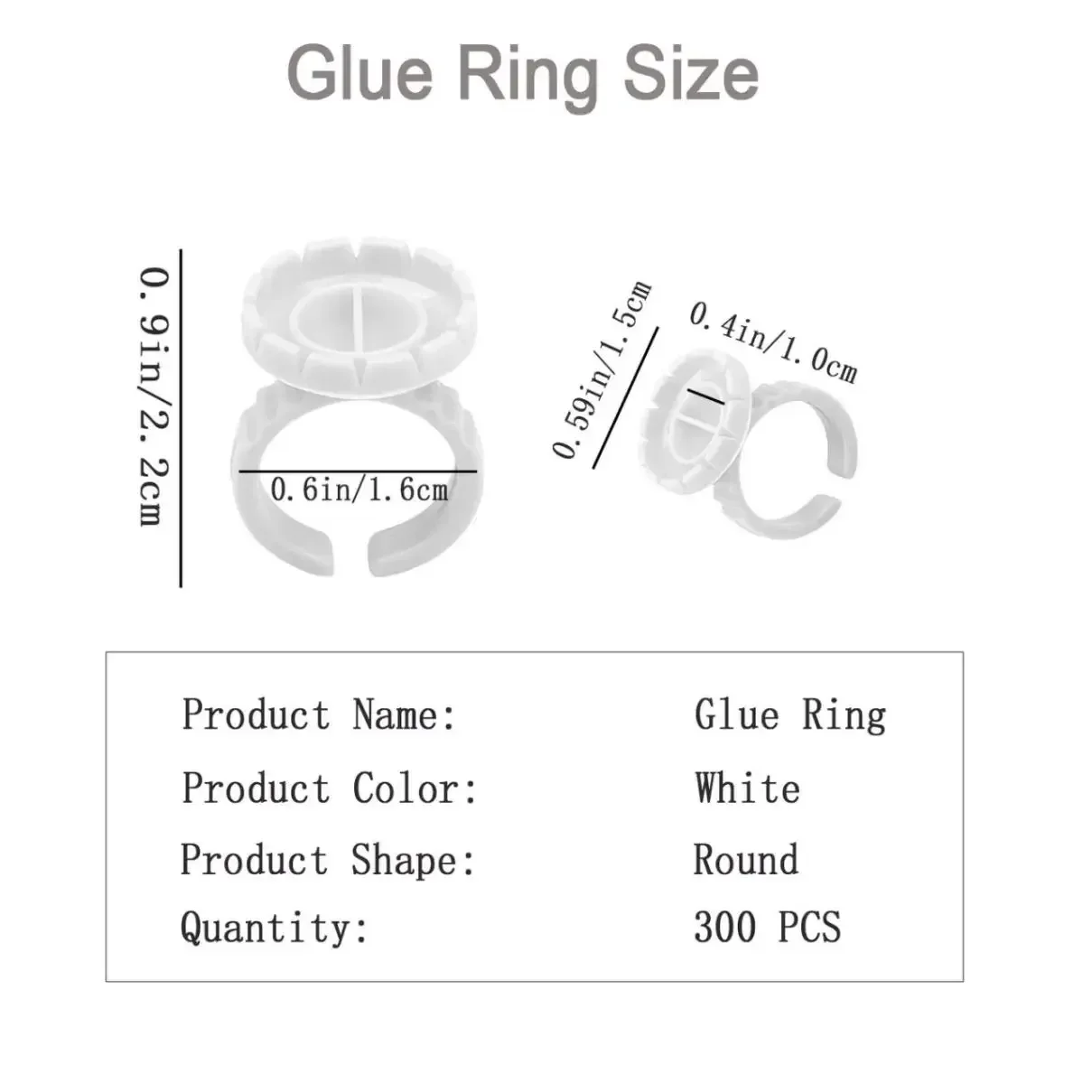 100PCS Glue Rings for Eyelash Extensions Disposable Lash Glue Rings Supplies Blossom Lash Glue Holder Rings for Lash Supplies