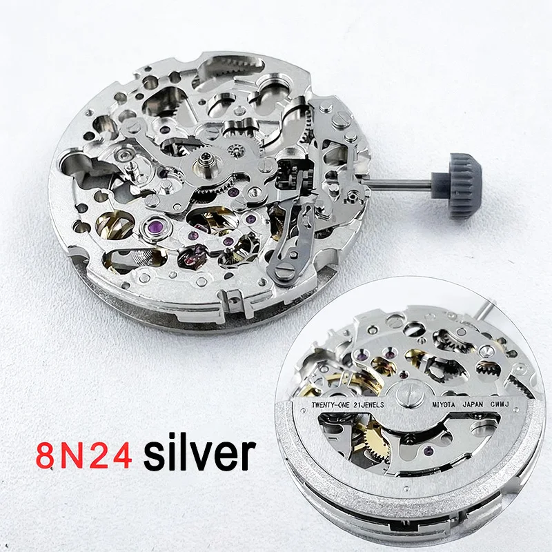 miyota-8n24-automatic-mechanical-movement-silver-classic-skeletonized-miyota-mechanism-21-jewels-japan-original-parts