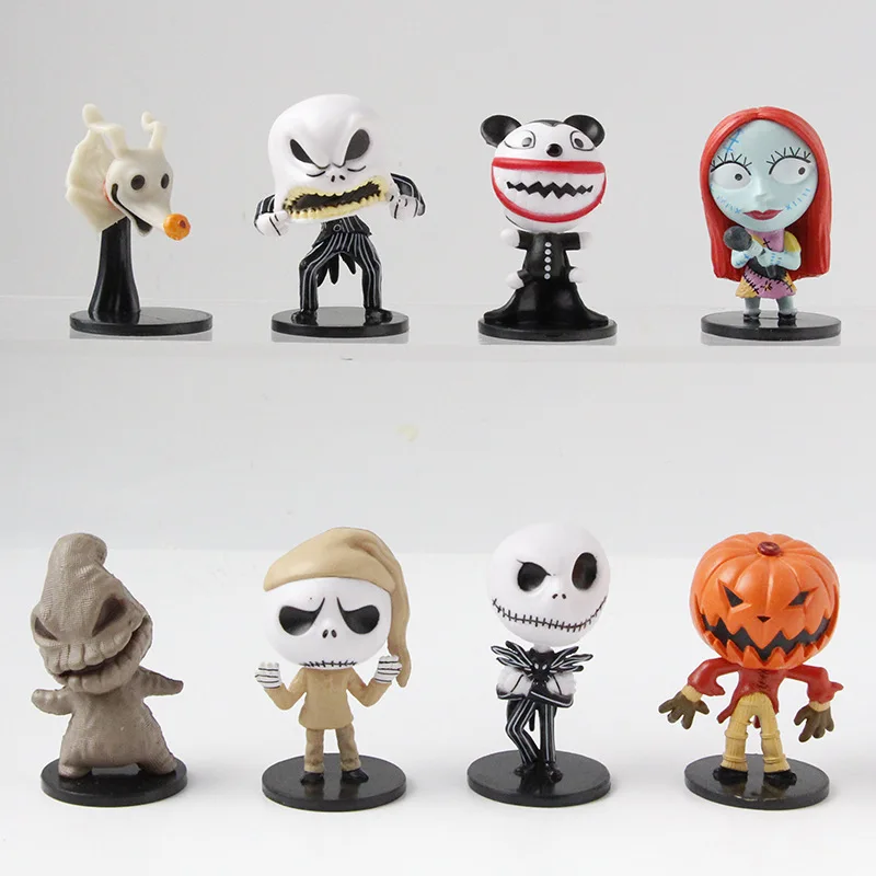 

8 - Piece Nightmare Horror Handmade Figurines Set - Halloween Shrek Pumpkin, Christmas & Car Decor