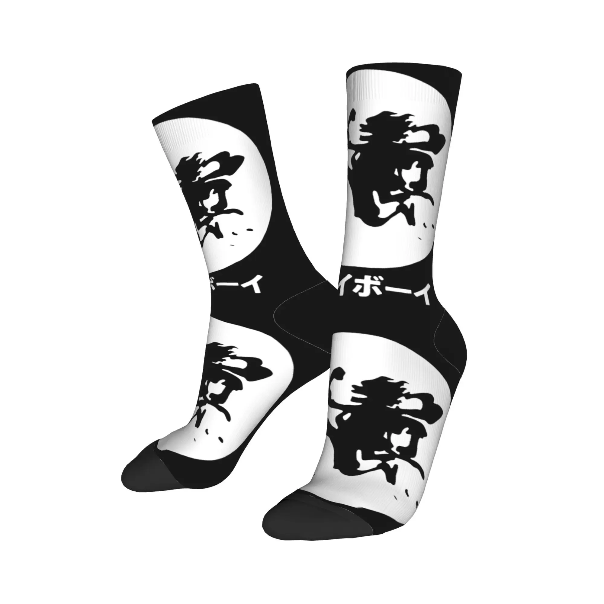 Fashion Men's Socks Harajuku Luffy Gear 5 Moon Luffy Sock Polyester  Women Socks Spring Summer Autumn Winter