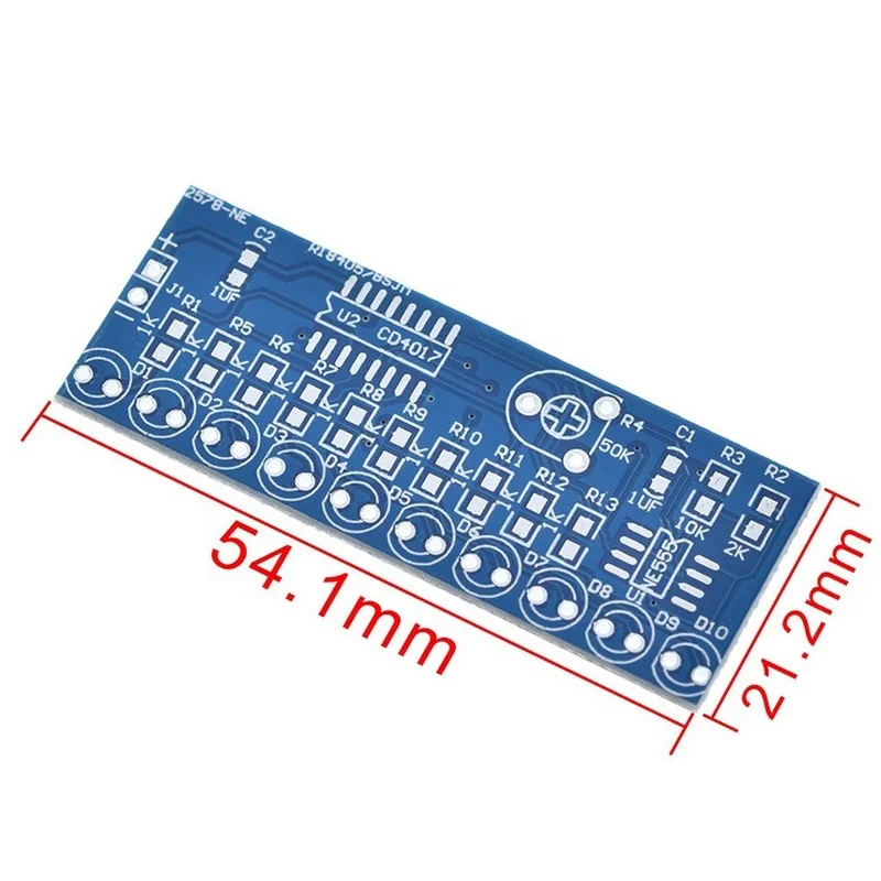 Smart Elektronica Kits NE555 + CD4017 Licht Water Stroomt Licht Led Module Diy Kit Leren Elektronische Principes, kinderen Lab