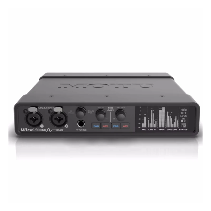 MOTU Ultralite mk5 18 x 22 USB audio interface with DSP,mixing and effects ultra-low latency and proven performance