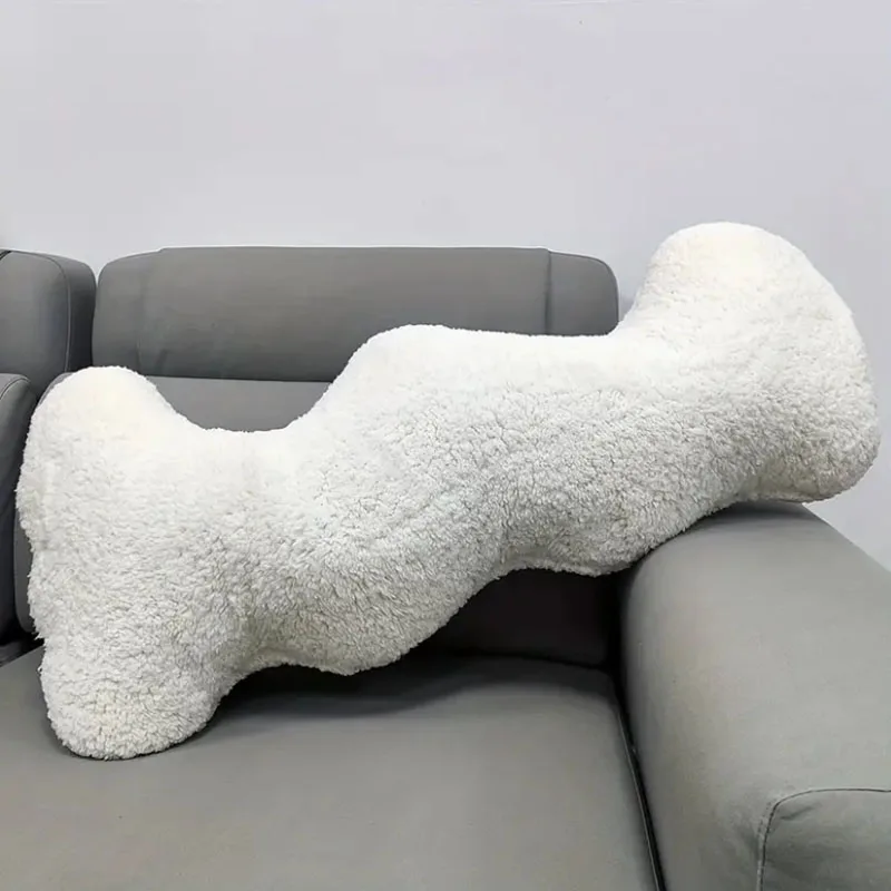 WQSPRING Cloud Shape Lovely Pillow White Waist Pillow Soft Plush Cushion Pillow For Sofa Decoration Sleeping Pillow