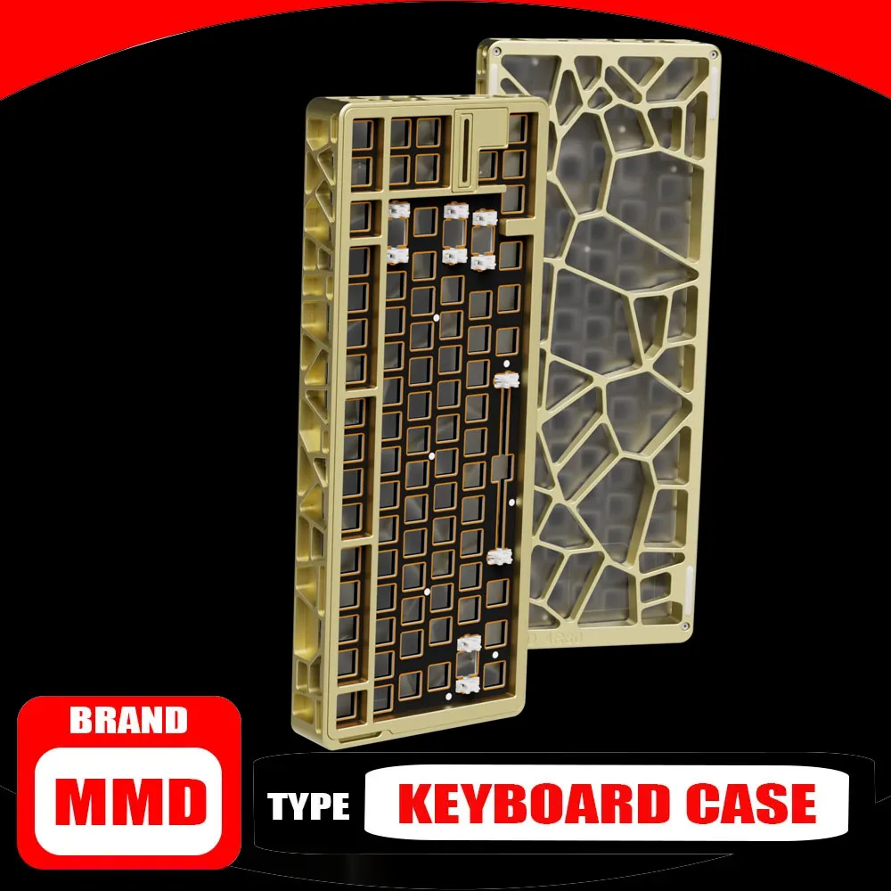 Mmd Ar80 Hollow Out Keyboard Durable Shell Aluminum Alloy Shell Keyboard Kit Compatible with Wooting 80he Keyboard Kits Simple