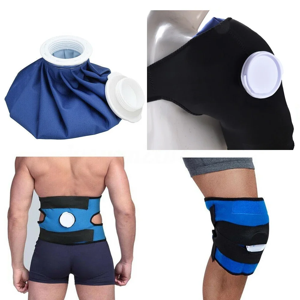 1Pcs Shoulder Knee Ankle Waist Brace, Ice/Hot Compress Cloth Pack Holder, for Sprains, Muscle Pain, Bruises, Injuries, Swelling