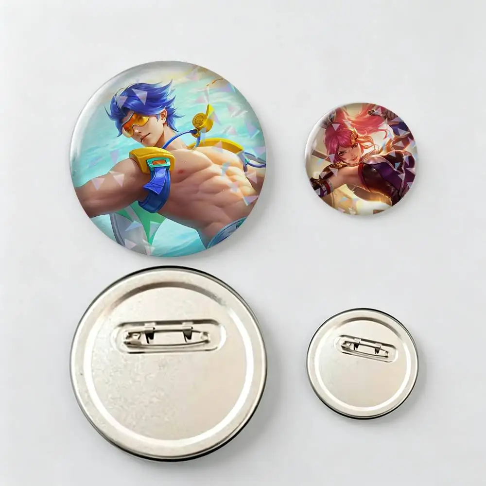 Hot Game H-Honor of Kings-s Brooch Metal Decorative Brooch Pins for Backpack Clothes Jacket Accessories,Souvenir.