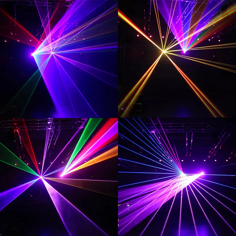 Animation RGB Laser Stage Light With DMX512 Sound Activated Control Disco Projector Light For DJ Party Birthday Wedding Bar Club