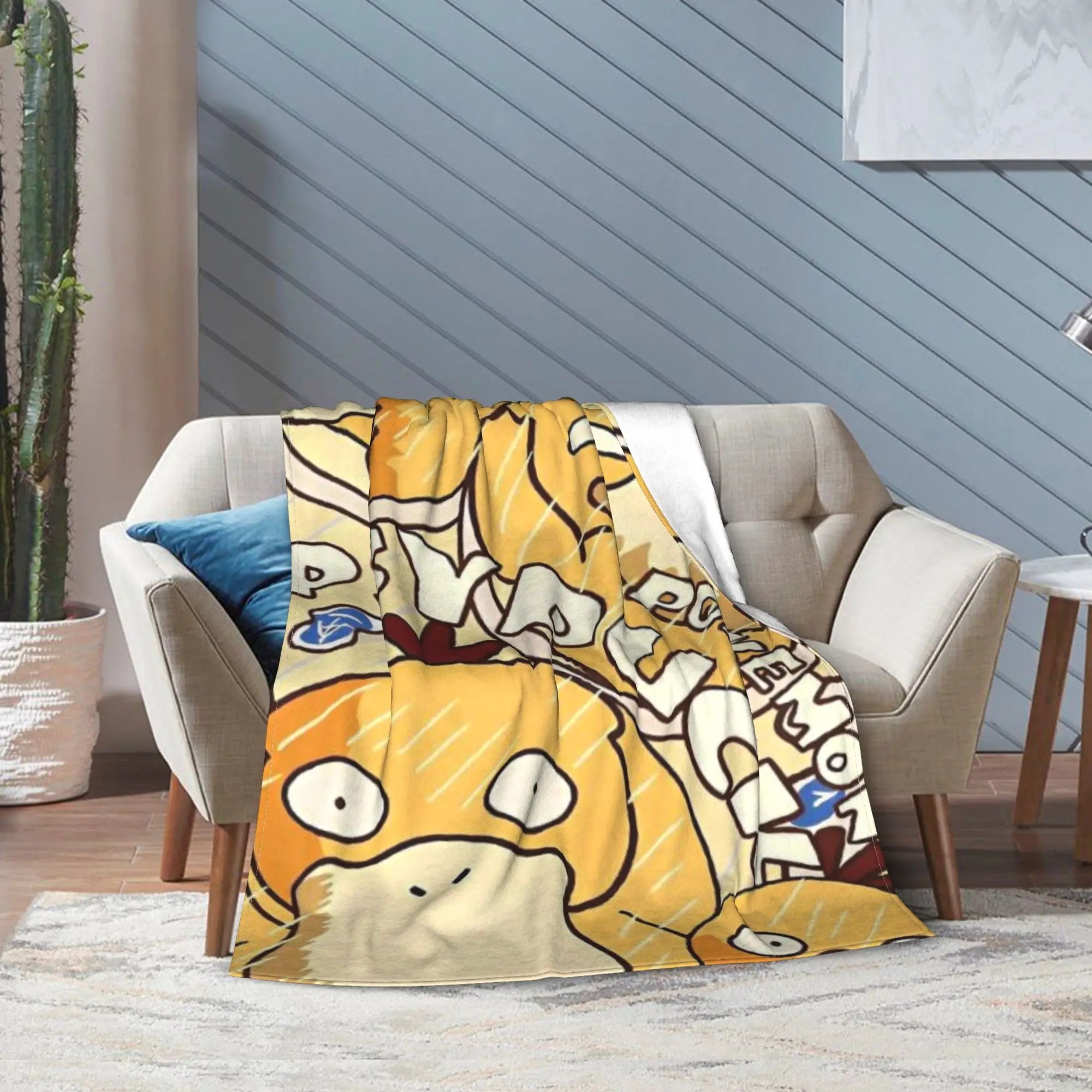 Psyducks Yellow Duck Scream Blanket Super Soft Warm  Throw Blankets for Couch 50x60 Inch Multi-size Bedspread