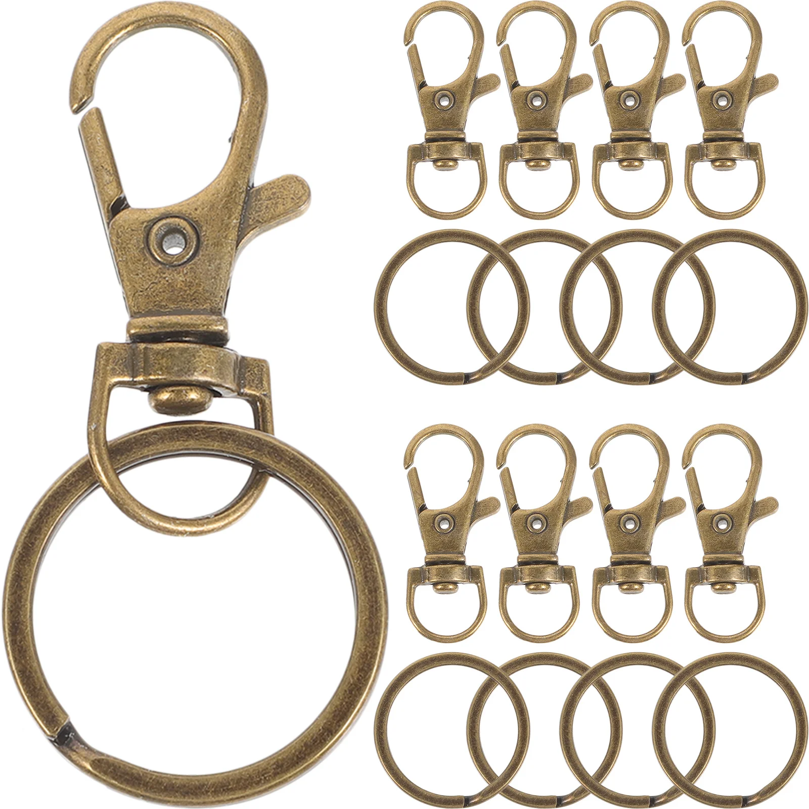 

60pcs Dog Buckle Key Rings Metal Keychain For Car Keys Home Holder Zinc Alloy Diy Keyring Buckles Accessories Pet Supplies