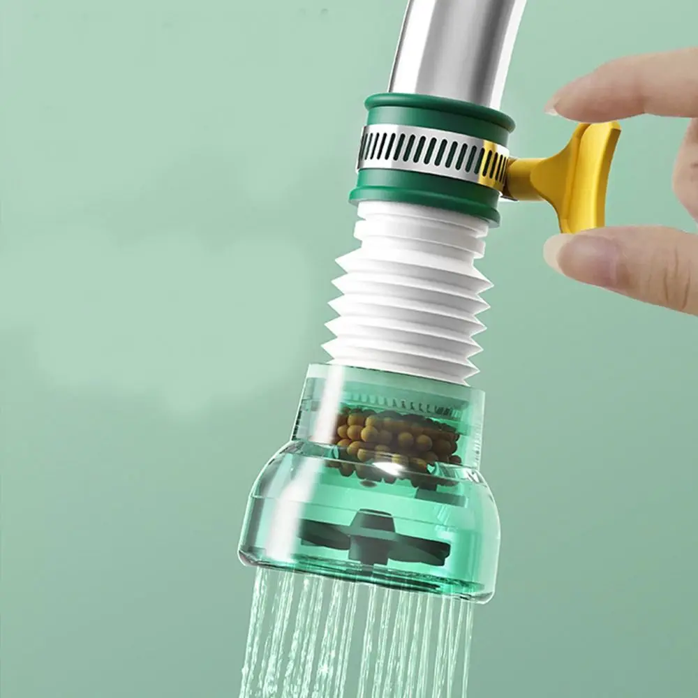 Foldable 360 Degree Water Filter Tap Head Splash-proof Saving Water Faucet Filter Retractable Adjustable Tap Purifier Household