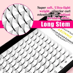 Abonnie Long Stem Premade Fans Lash Russian Volume Eyelash Extension Premade Volume Fans Faux Mink Premium Lashes Supplies 3D-6D
