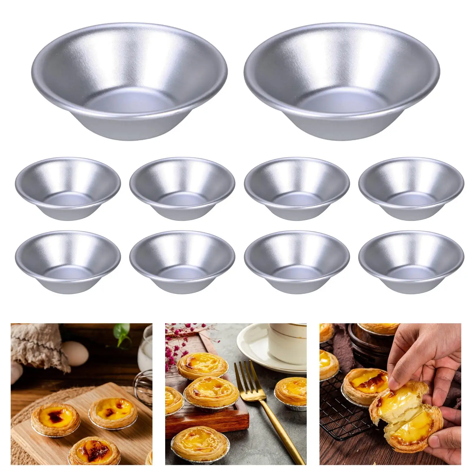 10 Pieces Egg Tart Mold Mousse Mold Dessert Mold for Pastry Wedding Dessert