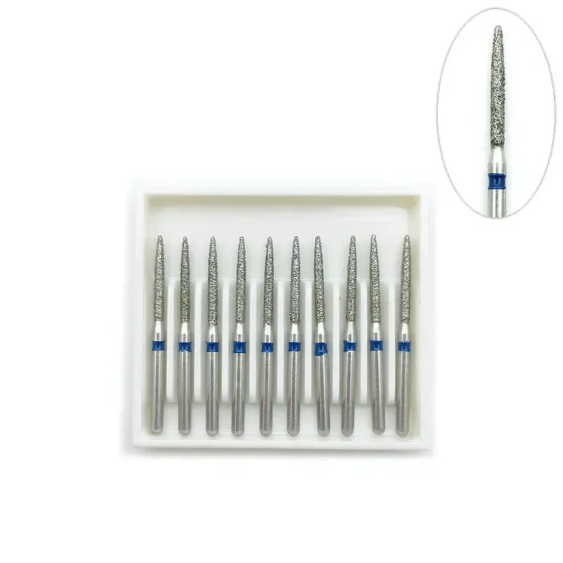 10pcs/box FO-11 Dental Diamond Burs Drill Dentistry Diamond Handle Diameter 1.6mm Dentist Tools for Teeth Whitening