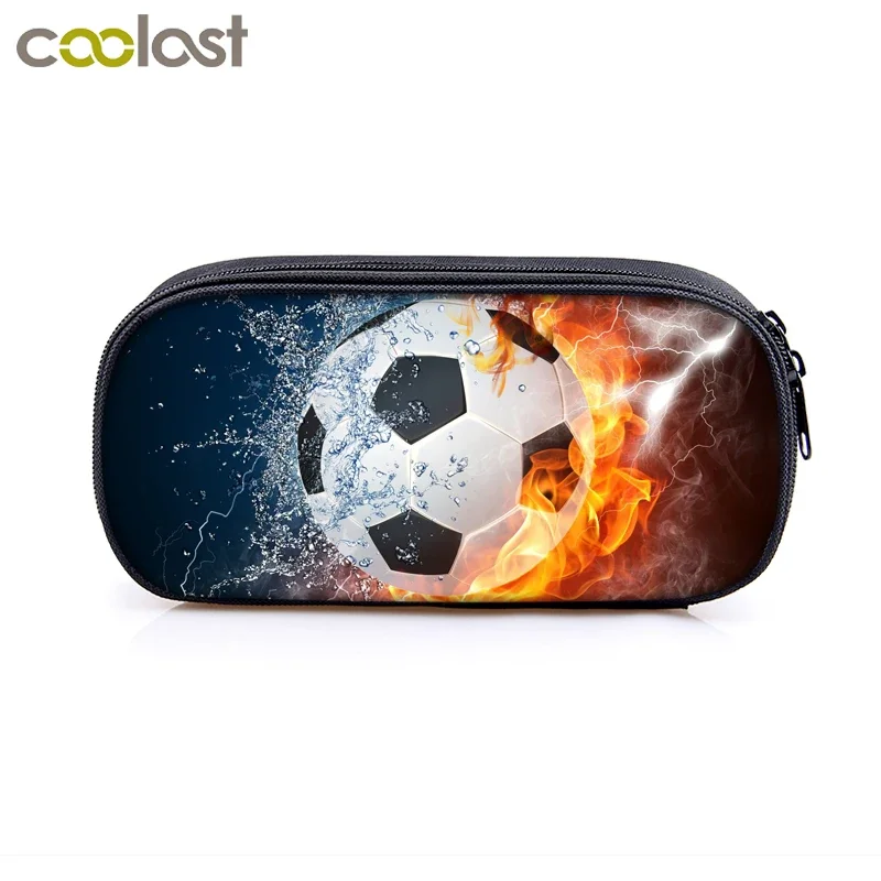 Soccer / Football Cosmetic Cases Pencil Bag Sports Ball Game Competition Boys Pencil Bags Kids Pencil Box Case Stationary Bags