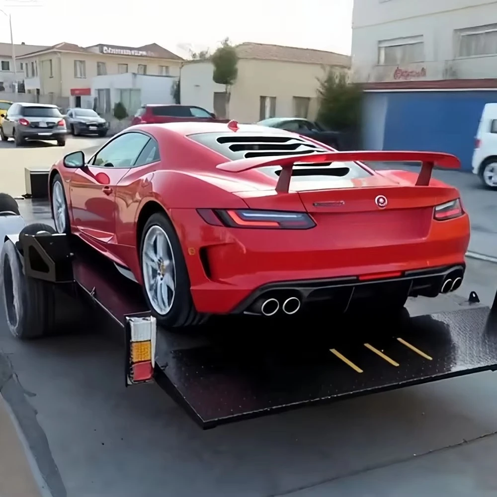 2.5 Ton Steel Air Bagged Race Car Trailer Steel Hydraulic Tilt Bed air Bagged Car Trailer for Sale