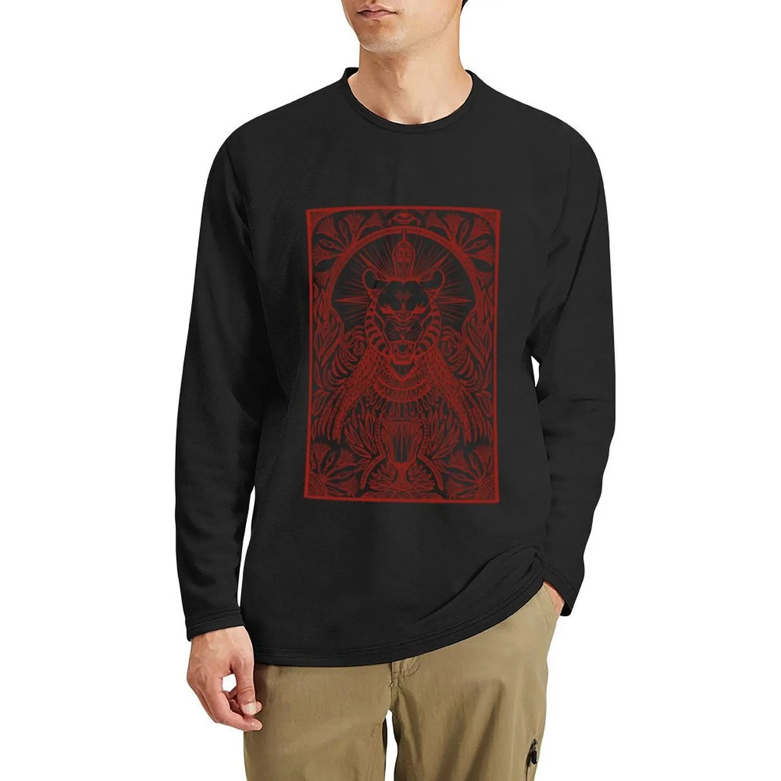 

Egyptian Goddess Sekhmet Long T-Shirt quick drying shirt hippie clothes graphics t shirt Men's clothing
