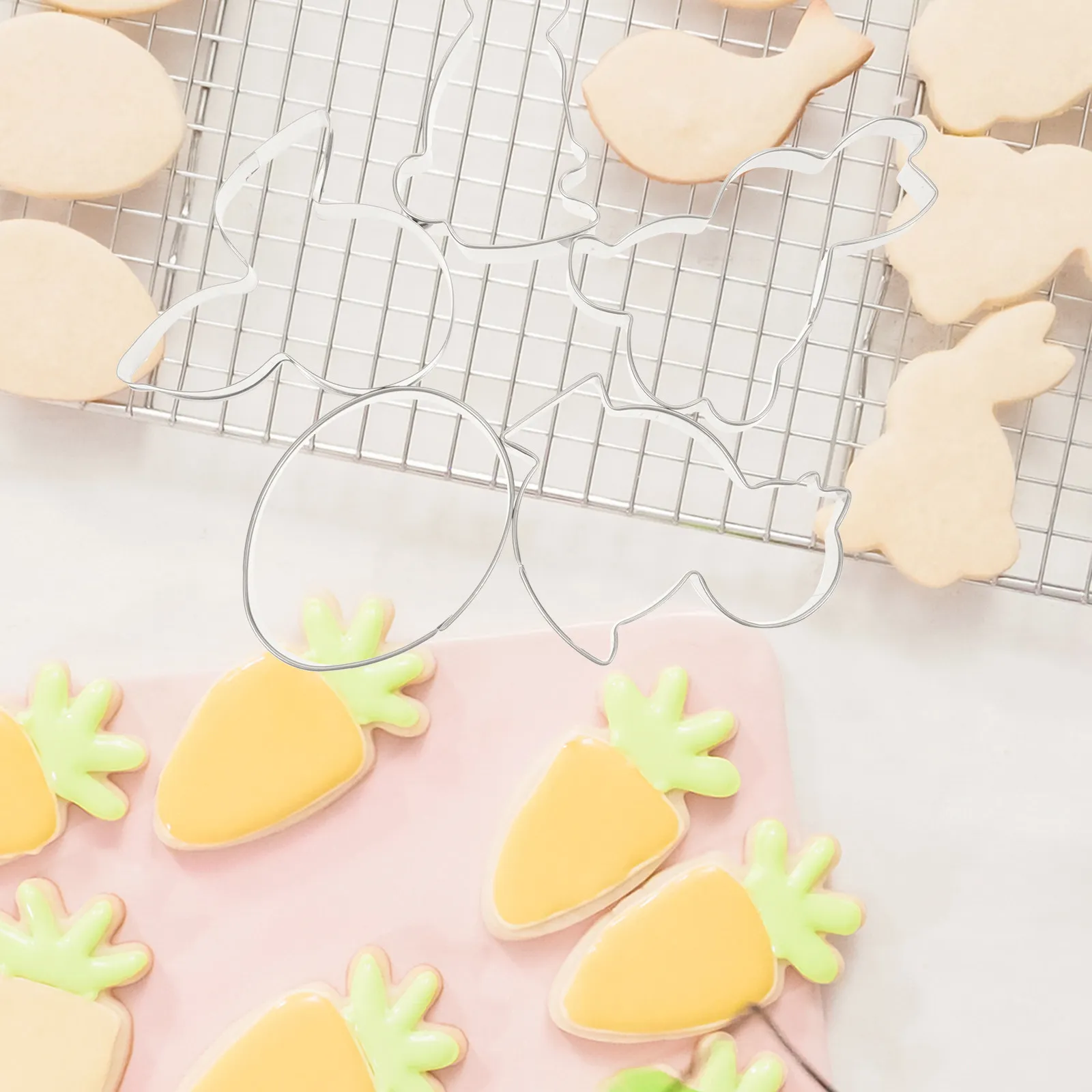 10Pcs Easter Cookie Cutter Premium Mold for Cookies Pancake Jelly Chocolate Cake Bunny Chick Rabbit Easter Party Decoration