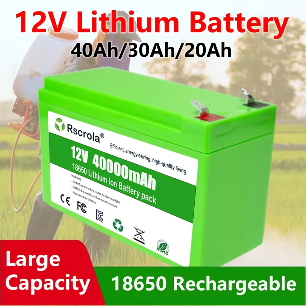 

Waterproof 12V Battery Li-ion Rechargeable Battery Built-in 18650 Batteries for Electric Sprayer Children's Car Access Control