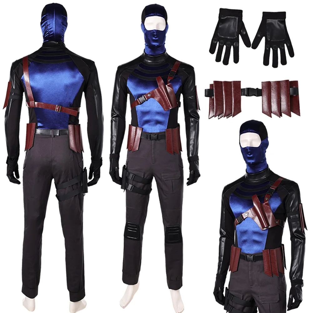 Bullseye Cosplay Fantasia Costumes TV Dare Cosplay Devil Roleplay Men Outfits Belt Bag Gloves Set Halloween Party Carnival Suits