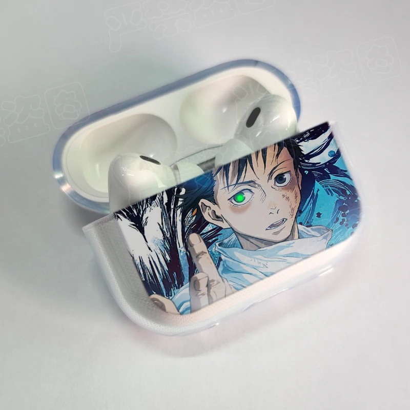 Jujutsu Kaisen Gojo Satoru Earphone Case for Apple Airpods 1 2 3 Pro Transparent Anime AirPods Case