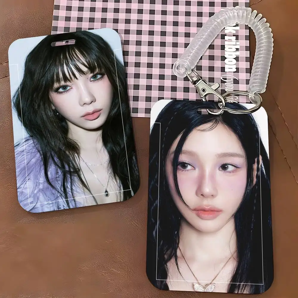 Melodic Versatile Korean Beautiful Singer T-Taeyeon ID Card Sleeve School Card Access Bus Meal Card Protective Sleeve Easy Push