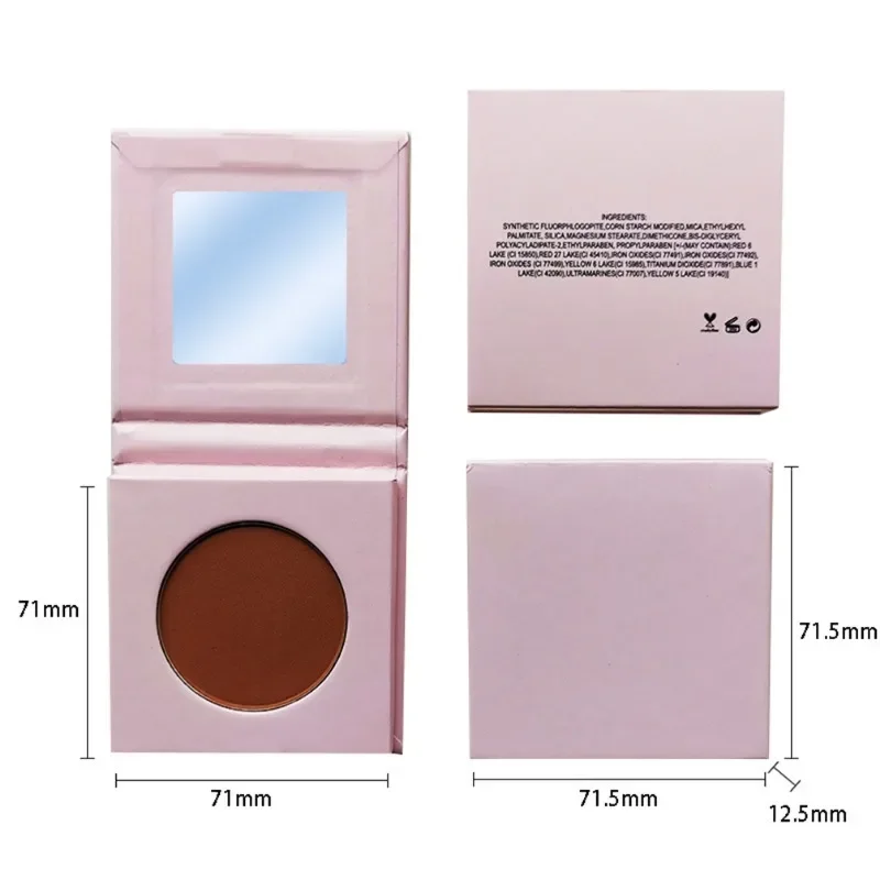Etichetta privata Fai da te Monocromatico Blush e correttore Palette Opaco Facile da colorare A lunga durata Wateroof Fine Illumina il trucco del viso sfuso