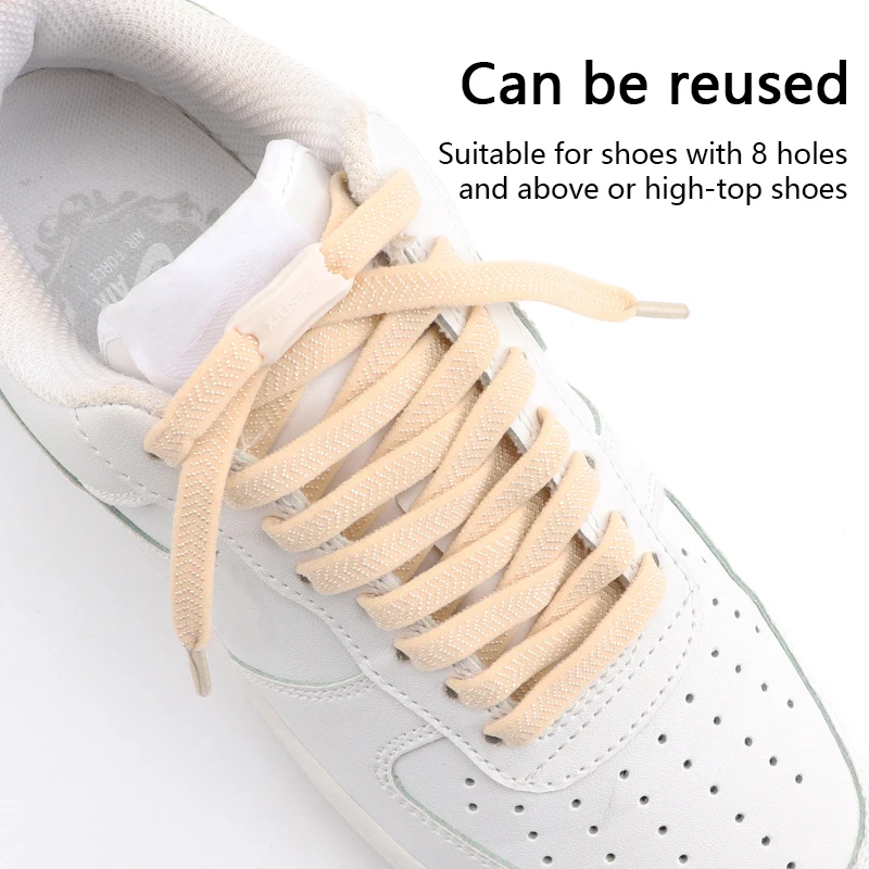 1Para sznurowadeł bez wiązania Elastyczne sznurowadła dla dzieci i dorosłych do trampek Sznurowadła Quick Lace Lazy Sport Rubber Bands Flats Shoestrings