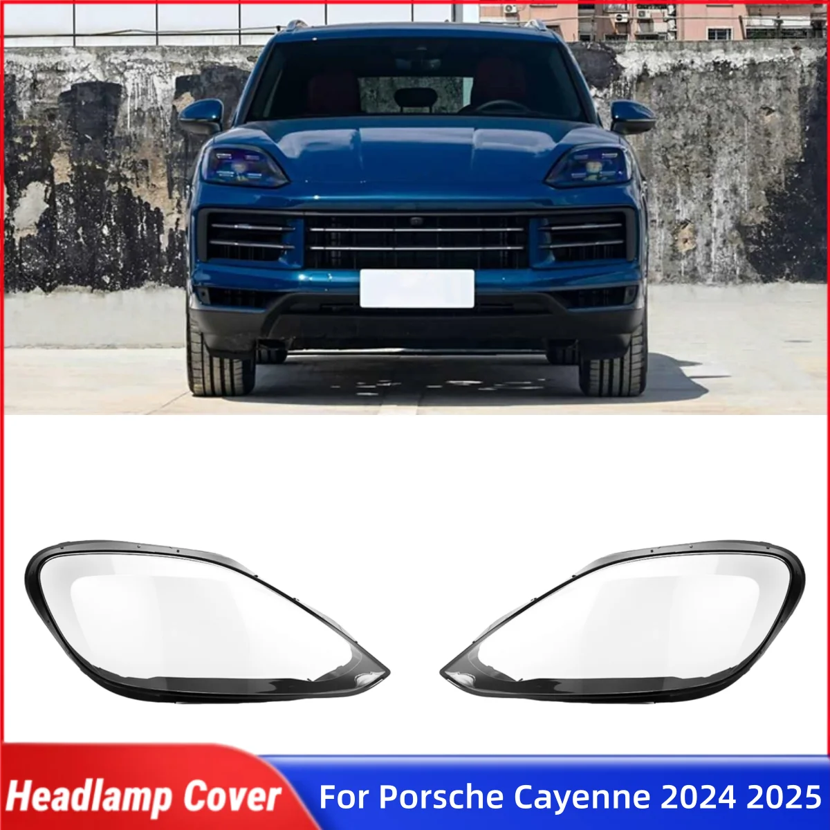 

Для Porsche Cayenne 2024 2025 автомобильные аксессуары, крышки для фар, абажур, передняя фара автомобиля, крышка объектива, оболочка