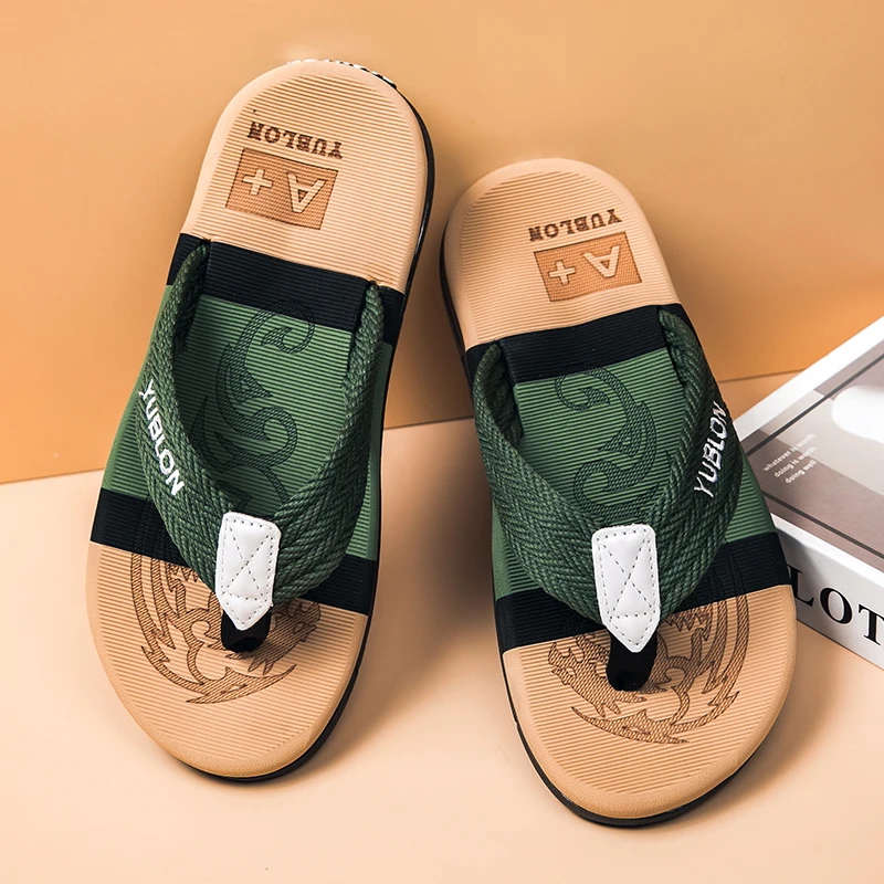 

YRZL Men Flip Flops 2025 Summer Lightweight Slippers Anti-Slip Outdoor Sandals For Men Soft Sole Slides Casual Shoes Breathable
