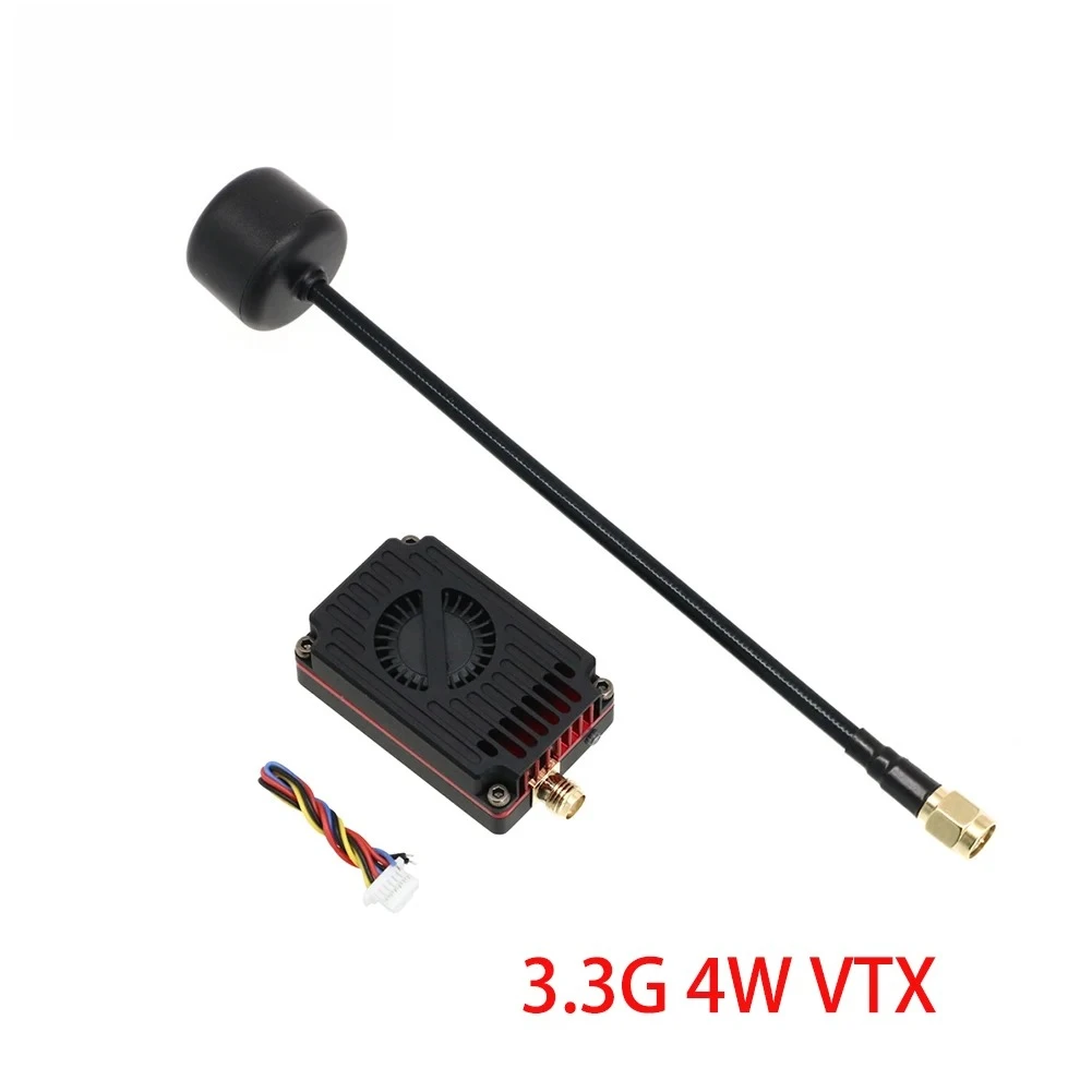 

Комплект RushFPV 3.3G 4W VTX с модулем VRX для очков 3.3ГГц, 7-30В, для FPV-дронов дальнего радиуса действия и гоночных систем RC