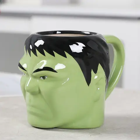 Avengers Creative Ceramic Mug - Spider Man Captain America Hulk Thor Iron Man Cartoon Anime Coffee Milk Cup for Kids Toy Gift