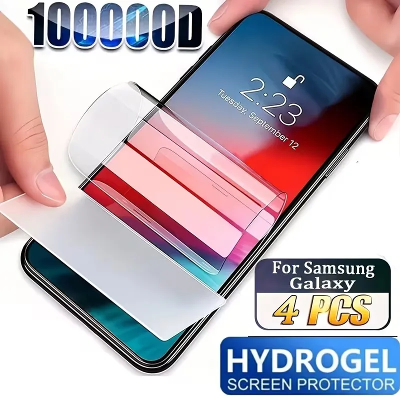 4 Stück Hydrogel-Displayschutzfolie für Samsung Galaxy A02 A12 A42 A72 A33 A53 A04 A14 A54 A05s A15 A25 A35 A55 A17 A37 A57 A51 Film