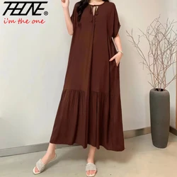 Vestido Feminino Plus Size Para Mujer Long Dress for Women Loose Summer Indian Clothes Robe Bohemian Korean Casual Dresses