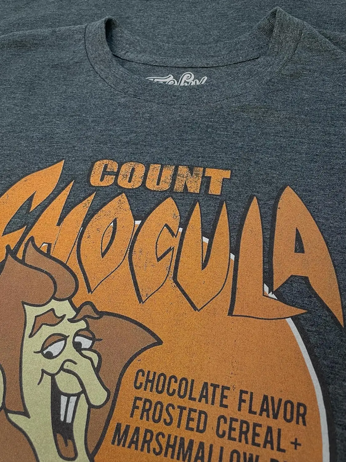 Tee Luv Men's Count Chocula Shirt - Distressed  Cereal Logo T-Shirt