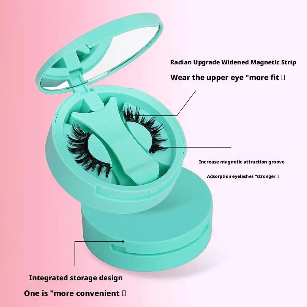 1 paio di ciglia magnetiche riutilizzabili Estensione ciglia magnetiche soffici ricci naturali con set di pinzette Nessuna colla necessaria