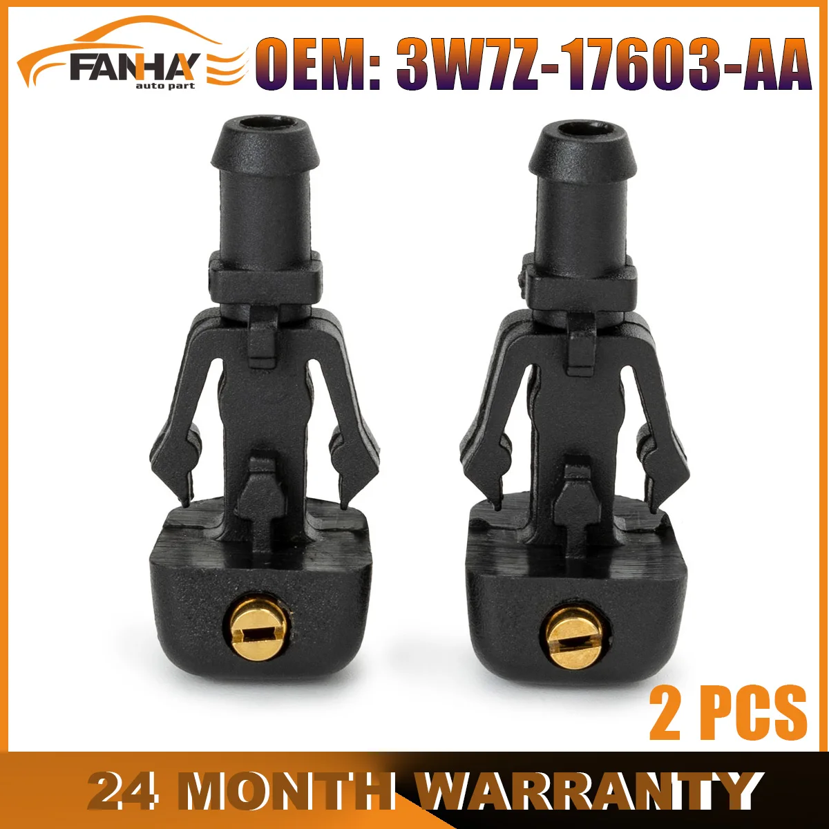 

2Pcs/Set Windshield Wiper Washer Spray Jet Nozzle For Ford F150 2004-2013 3W7Z-17603-AA 3W7Z17603AA Car Accessories