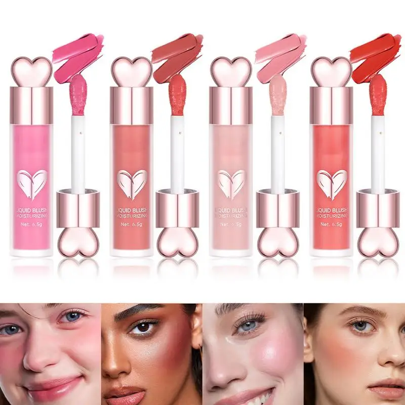 Liquid Blush Pink Blush Makeup for Cheek Shimmer Pink Blush Stick Waterproof Multifunctional Face Blush Makeup for Eyeshadow