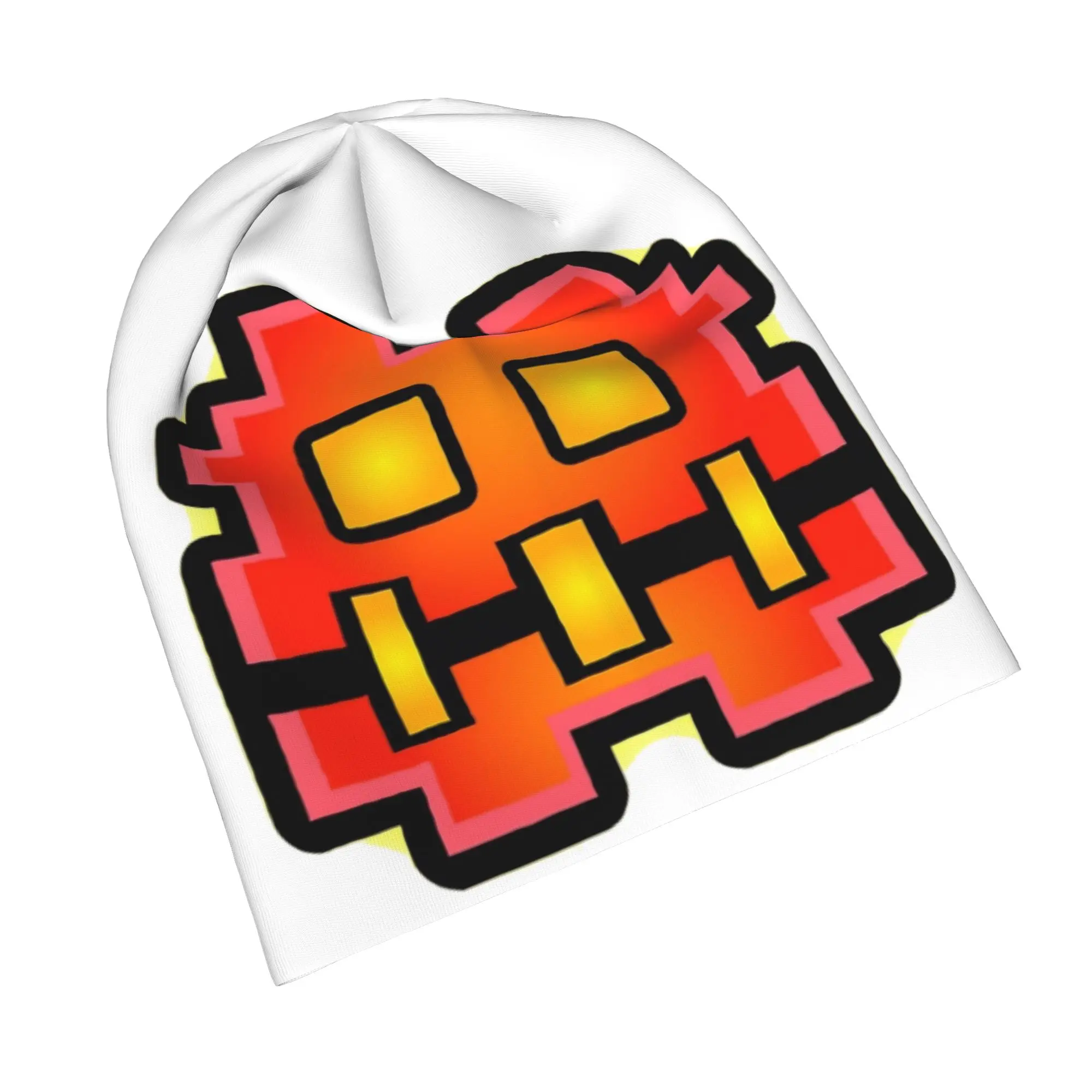 Geometry Cube Gaming Bonnet Hats Fashion Outdoor Dash Cube Game Skullies Beanies Hat Unisex Warm Thermal Elastic Cap