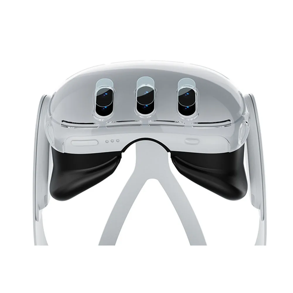 حافظة واقية شفافة موثوقة + غطاء للعدسات + غطاء عصا التحكم لخوذة ميتا كويست 3 VR غطاء حماية كامل ضد الغبار لـ Meta Quest3