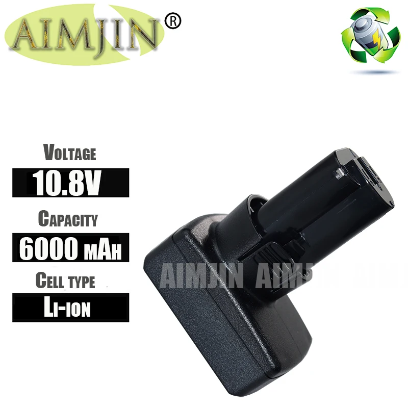 

6000mAh 10.8V/12V For Makita BL1013 Rechargeable Li-ion Battery Replacement BL1014 BL 1013 BL 1014 LCT203W 194550-6