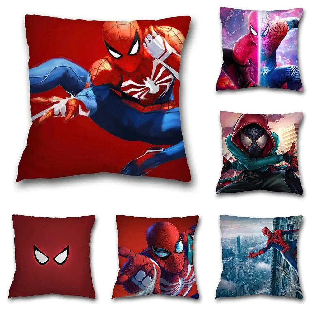 Fodera per cuscino Spiderman fodera per cuscino per divano da soggiorno super eroe adatta per la decorazione della camera da letto di casa regalo