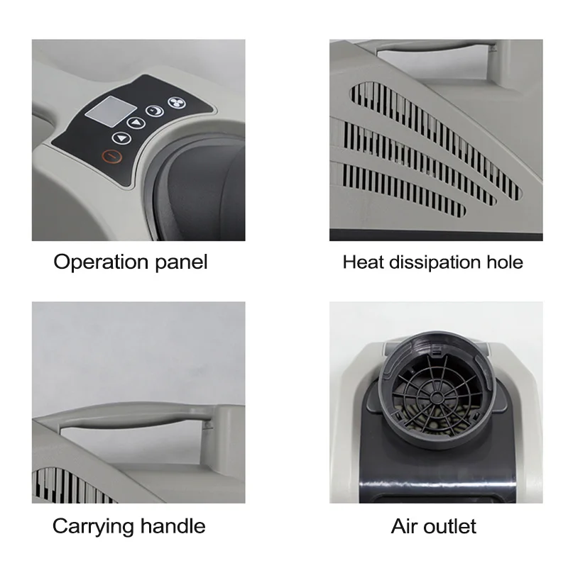 휴대용 에어컨, 저전력 소비, 24VDC AC100V-240V60HZ, 밴 라이프, 캠핑 텐트, 야외 실내용, 2599BTU, 240W