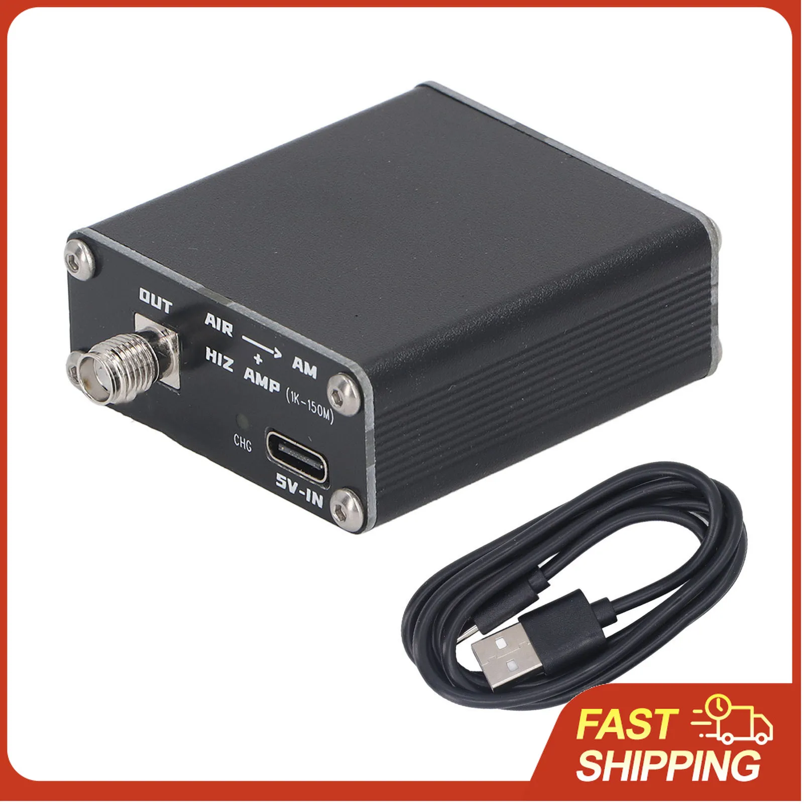 

Преобразователь частоты 110M AIR в AM HIZ AMP, усилитель из алюминиевого сплава с высоким уровнем сопротивления 118-138 МГц для домашнего и портативного прослушивания радиовещаний